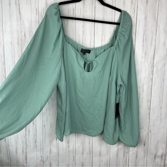 Eloquii NWT sea foam crop top blouse size 24 - Picture 1 of 7